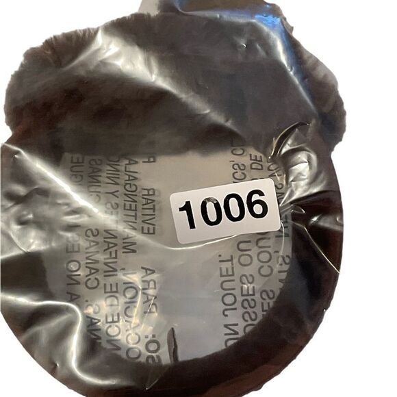 UGG Women’s Brown Genuine Leather Australia Classic Double U Logo Earmuff One Sz - Picture 11 of 11